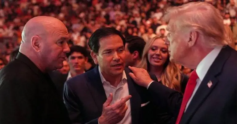 ইউএফসি দেখতে গেলেন ট্রাম্প-রুবিও